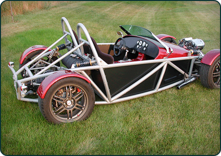 Three-quarter rear view of the TwinTech